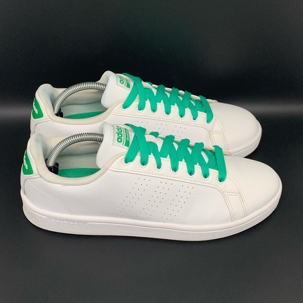 Adidas Neo Cloudfoam Advantage White‎ Leather Shoes Men's Sz 10